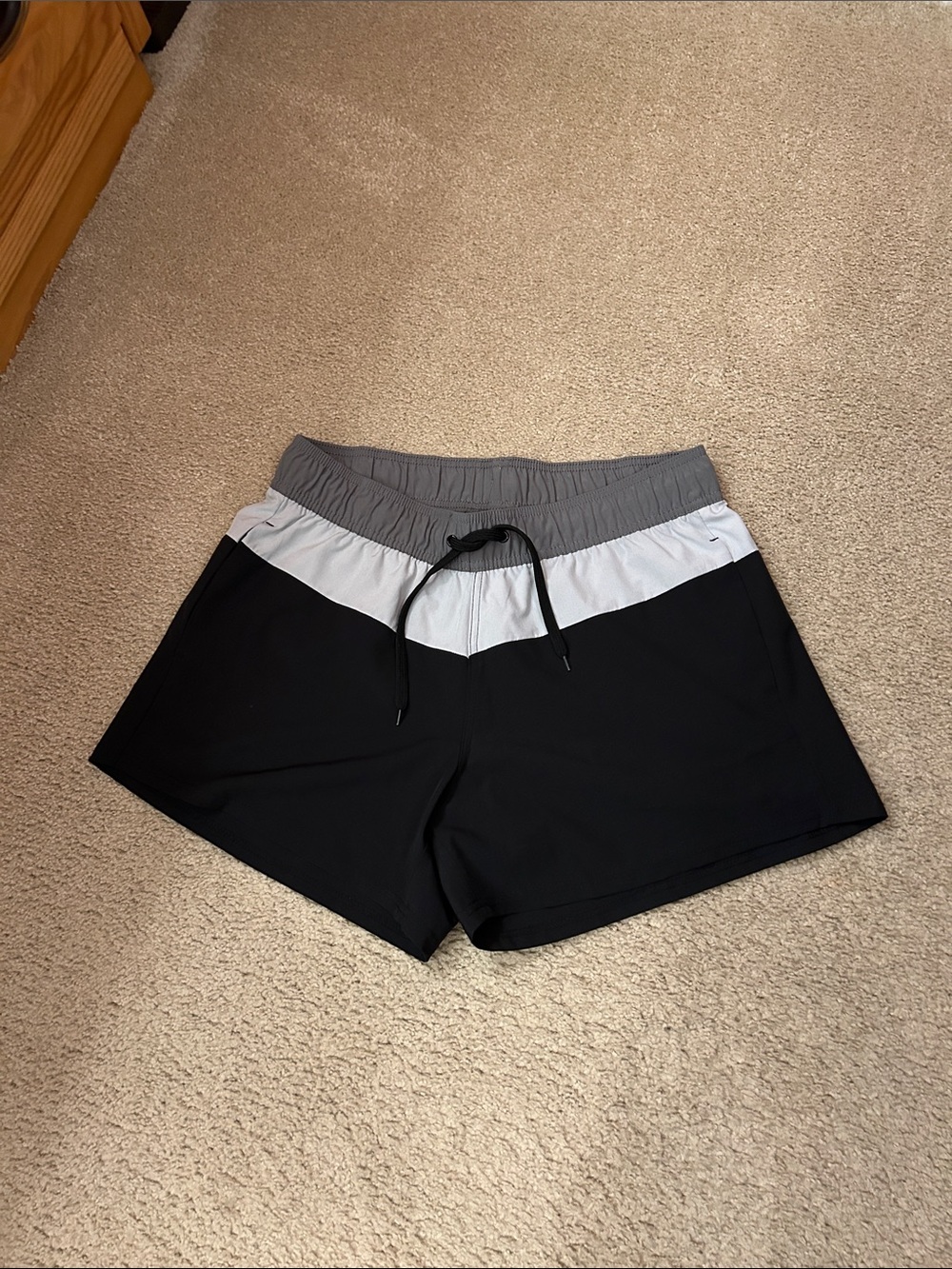 Kanu Surf Women's Black and Gray Colorblock Swim Shorts